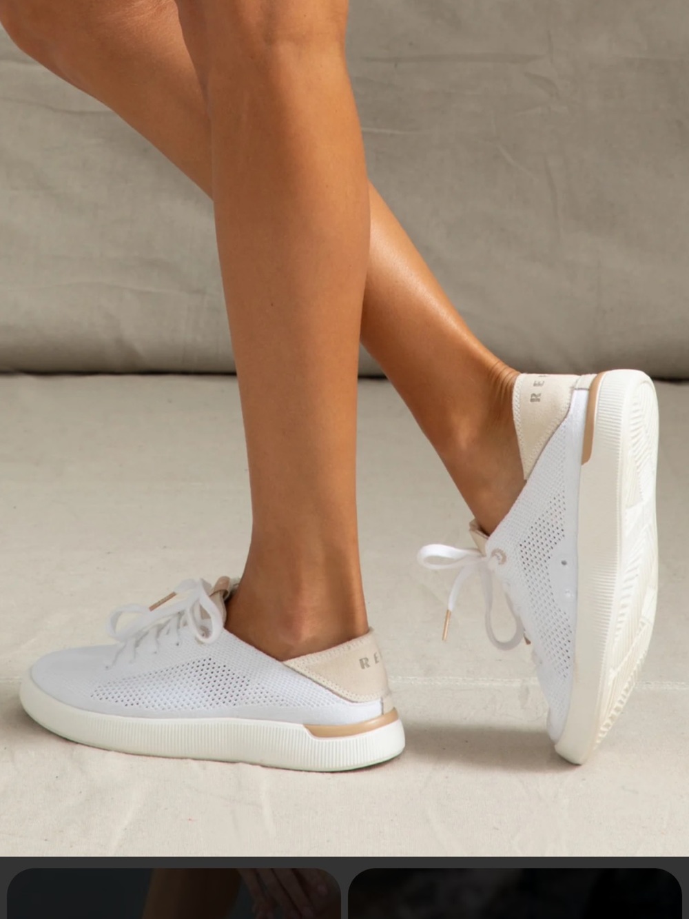Reef Women's White Neptune Sneakers Size 8.5 NWT
